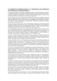 A normativa internacional e a proteção aos direitos de crianças e adolescentes