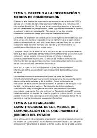 (URJC) Derecho de la comunicación -> Temas 1 a 13 Derecho de la comunicación (no presencial)