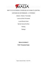 trabalho banco de dados II