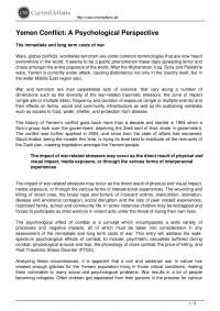 Yemen conflict a psychological perspective