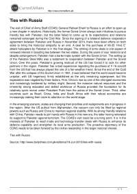 Pakistan-Russia Relations: A New Chapter