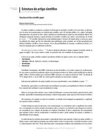 (10) Estrutura do artigo científico