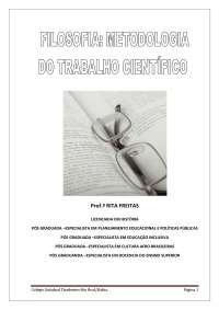 FREITAS, Profa. Riata-Filosofia-Metodologia do Trabalho Científico