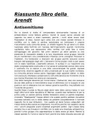 Riassunto Arendt Le Origini Del Totalitarismo