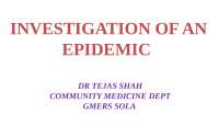 Epidemic investigation