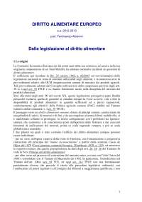 Albisinni 2013 dalla legislazione al diritto alimentare