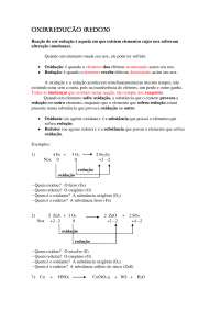 Oxirredução (REDOX)