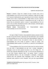 Responsabilidade por ato de terceiro