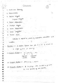 Calculus class notes