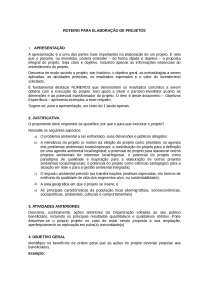 Roteiro de Elaboração de Projeto