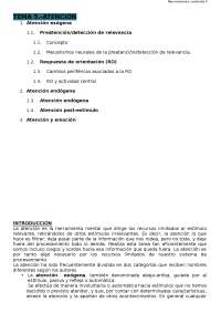 TEMA 5.-ATENCIÓN Atención exógena Preatención/detección de releva