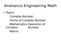 Advance math