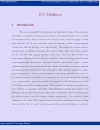 Electrical Machines I