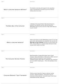 Test 1 | MKTG 4204 - Consumer Behavior - Docsity