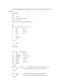 Programa Assembly-Fibonacci