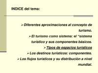Destinos turísticos  geografía primer curso de turismo