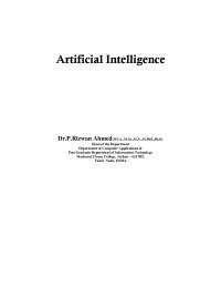 Artificial intelligence dr.p.rizwan ahmed