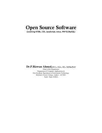 Open source software dr.p.rizwan ahmed