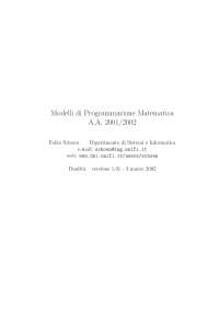 Metodo del simplesso duale: formulazione matriciale - Prof. Schoen