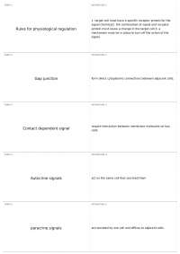 Signals and Hormones: Autocrine, Paracrine, Endocrine, and Neurotransmitters