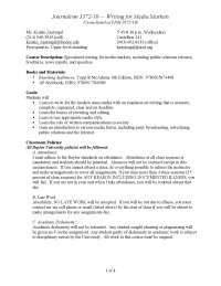 Course Description on Writing for Media Markets | JOU 3372
