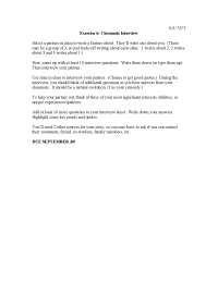 Writing for Media Markets - Classmate Interview - Assignment 6 | JOU 3372
