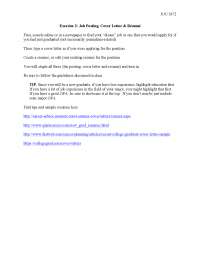 Assignment 2 - Job Post, Cover Letter, and Resume | JOU 3372