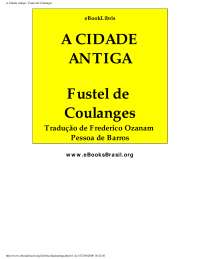 Cidade antiga fustel de coulanges