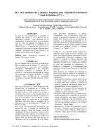 Implementacion laboratorio virtual quimica