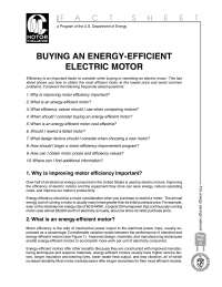 Energy efficiency motors