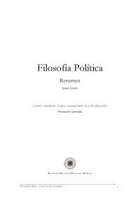 Apuntes de filosofía política primer cuatrimestre UNED