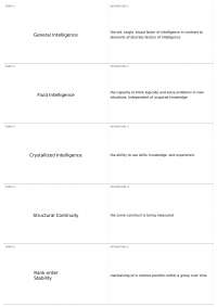 Intelligence and Personality Theories: A Comprehensive Overview