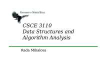 CSCE 3110: Data Structures and Algorithm Analysis - Course Syllabus