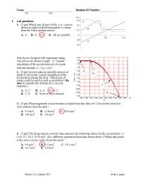 Resolution for Exam 1 - Mechanics | PHYS 121 - Docsity