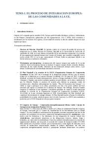 El proceso de integración europea: de las comunidades a la UE - Apuntes ...