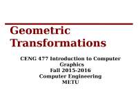 Geometrictransformations