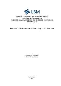 Controle e monitoramento de tanques via arduino