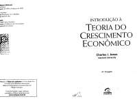 Introducao à teoria do crescimento economico charles jones