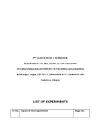 Lab manuals for measurement lab