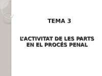 Las partes en el proceso - Apuntes de Derecho Procesal Penal - Docsity