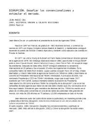 Disrupción Jean Marie Dru