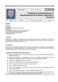 NPT 027 Unidades de armazenamento ebeneficiamento de produtos agríc
