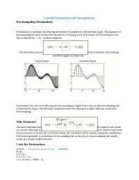 Decimation and Interpolation