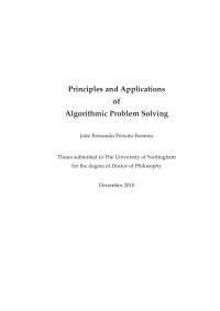 Algorithmic Problem Solving