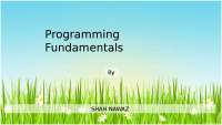 Programming fundamental