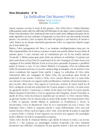 Riassunto La Solitudine Dei Numeri Primi Docsity