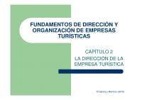 Fundamentos de dirección y organización de empresas turísticas