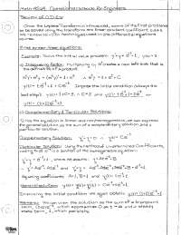 Operational Methods for Engineers - Handout Notes | MATH 4564 - Docsity