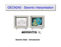 Seismic data introduction