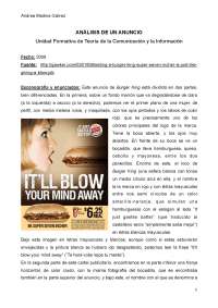 Análisis de un anuncio: Burger King